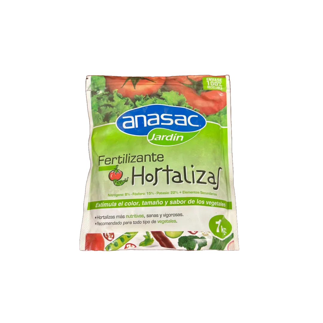 Fertilizante De Hortalizas 8-15-22 Granulado (1 Kg) Anasac